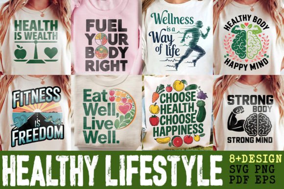 Download Healthy Lifestyle Quotes T-Shirt Bundle - Healthy Collection
