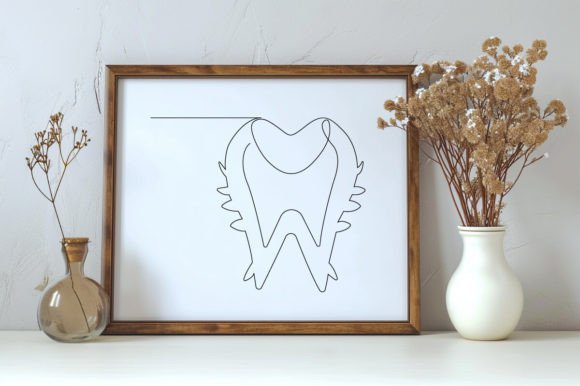 Download Continuous One Line Art Healthy Tooth - Healthy Collection